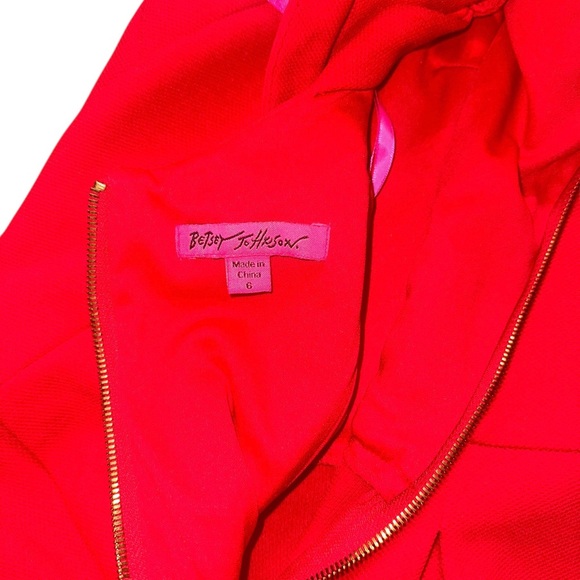 Betsey Johnson ~ Women’s Red Cutout Fit & Flare Midi Dress ~ Size 6 - Picture 4 of 10